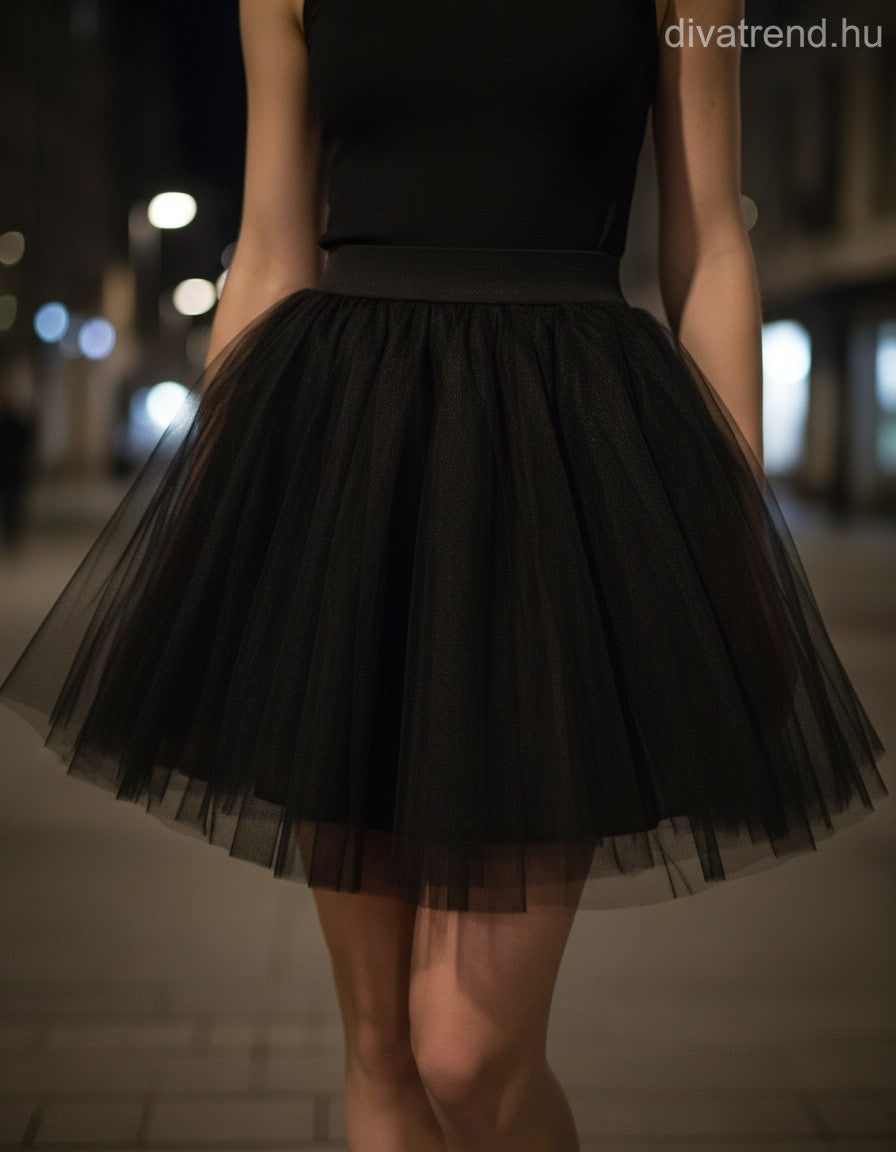 Kikiriki női tüll szoknya mini A vonalú