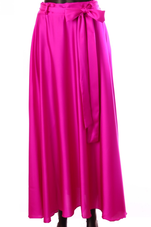 olasz női vékony szatén szoknya maxi