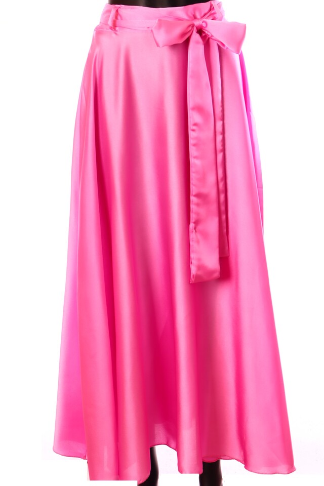 olasz női vékony szatén szoknya maxi