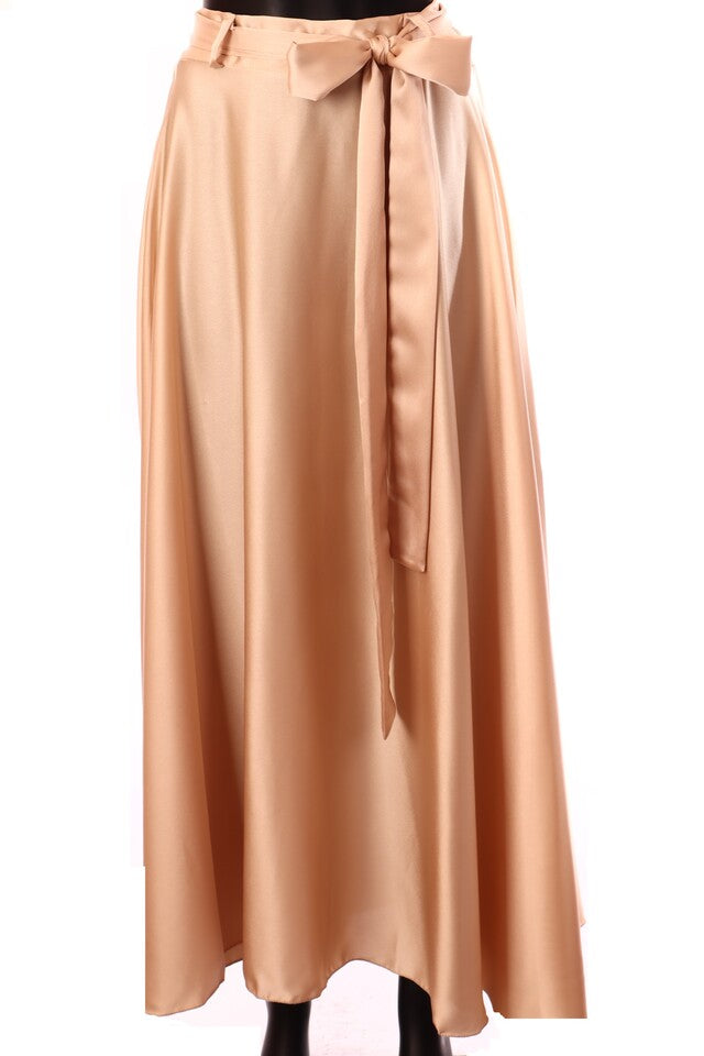 olasz női vékony szatén szoknya maxi