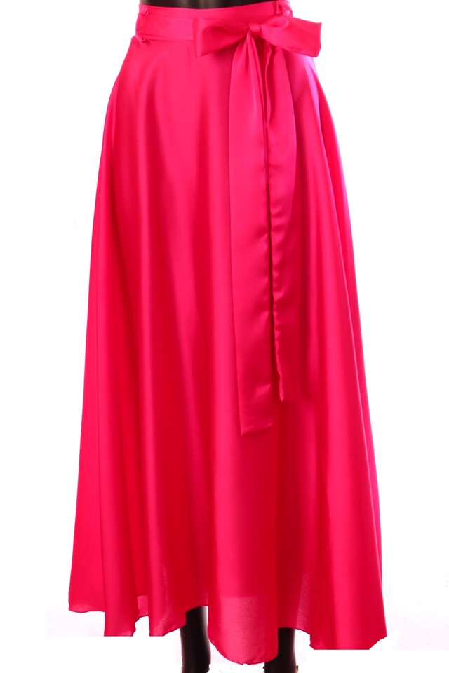 olasz női vékony szatén szoknya maxi