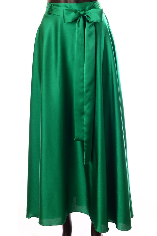olasz női vékony szatén szoknya maxi