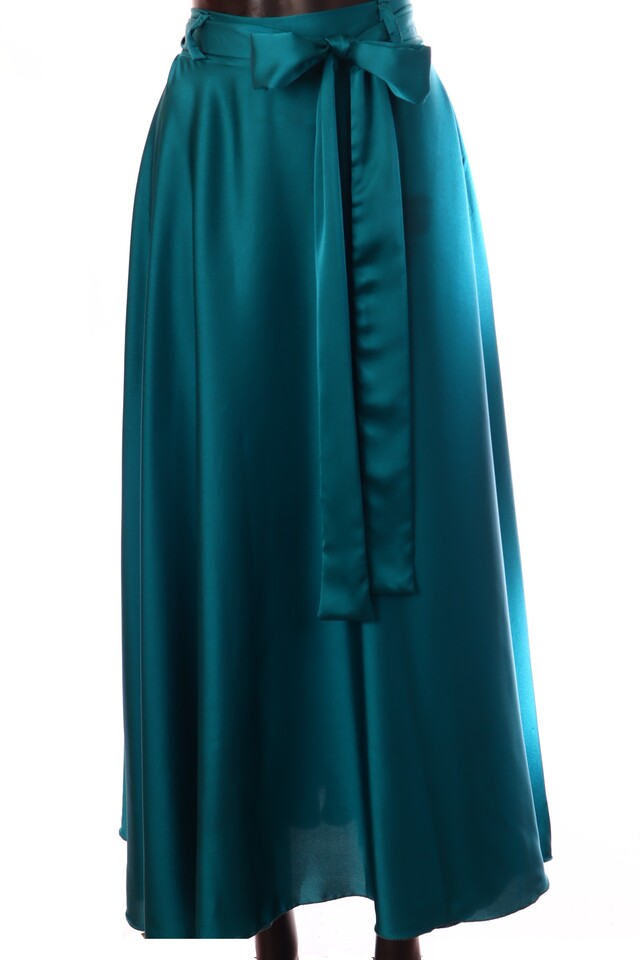 olasz női vékony szatén szoknya maxi