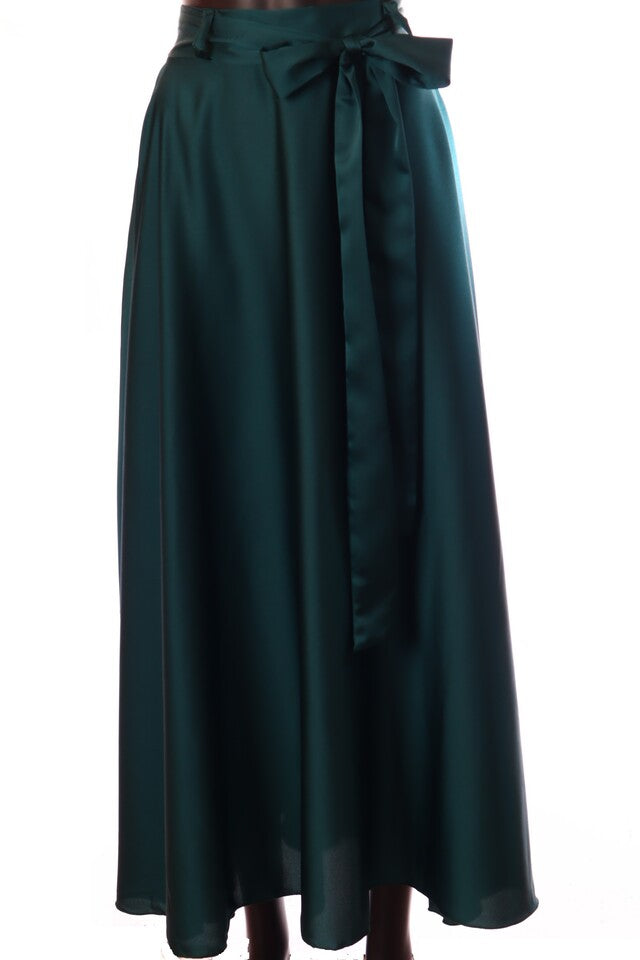 olasz női vékony szatén szoknya maxi