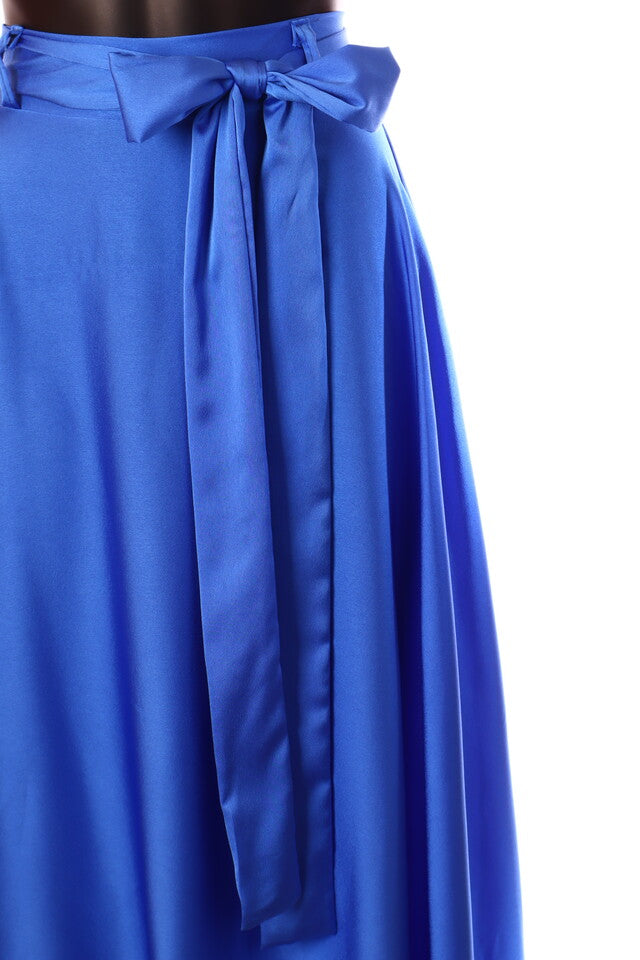 olasz női vékony szatén szoknya maxi