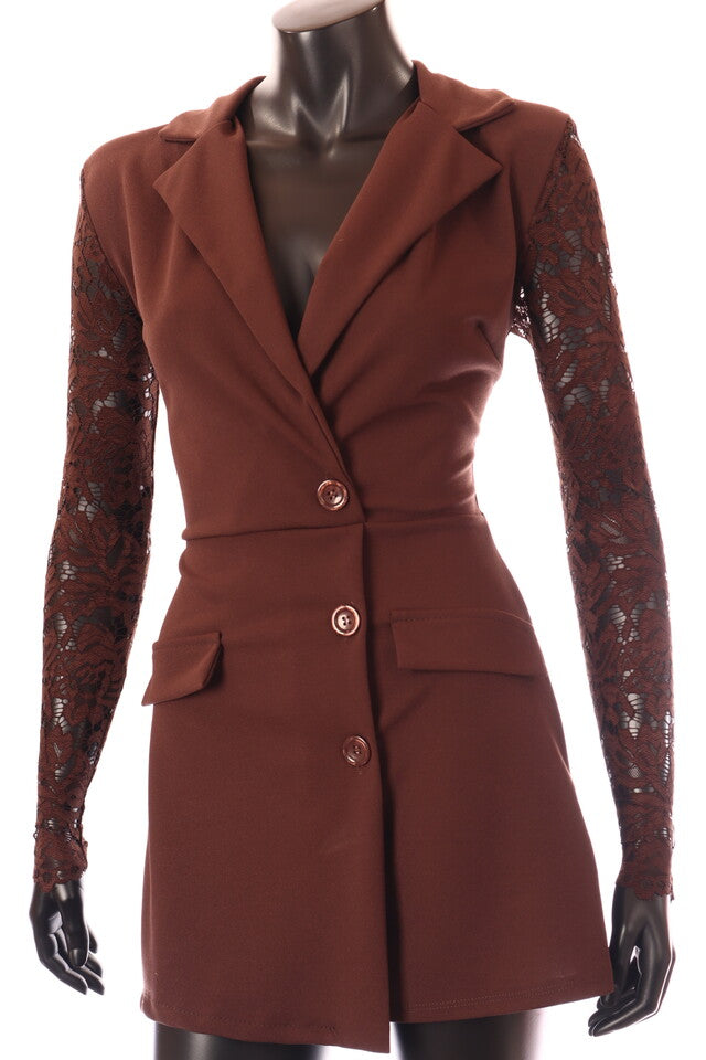 olasz női overál hosszú ujjú rövid V nyakú