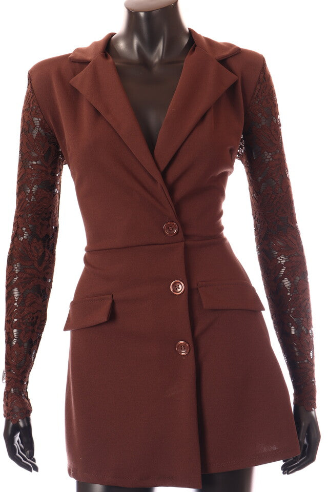 olasz női overál hosszú ujjú rövid V nyakú