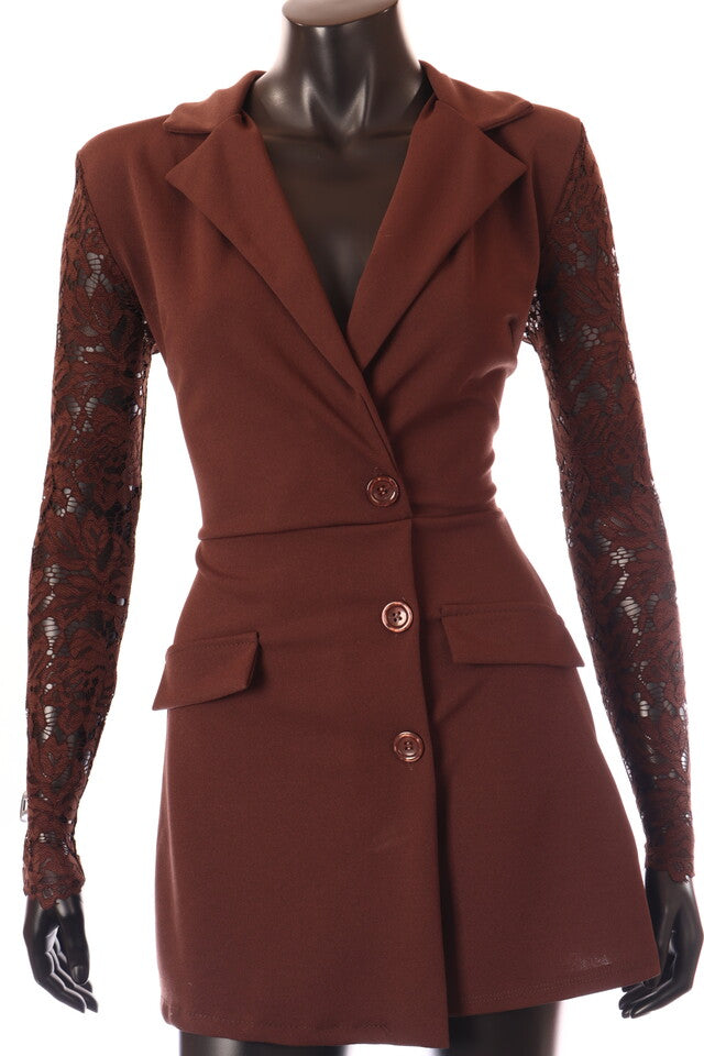 olasz női overál hosszú ujjú rövid V nyakú