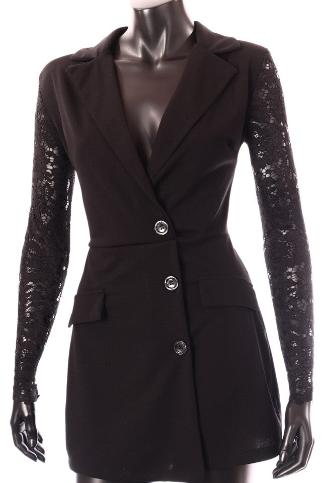 olasz női overál hosszú ujjú rövid V nyakú