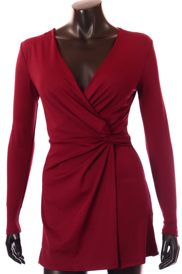 olasz női overál hosszú ujjú rövid V nyakú