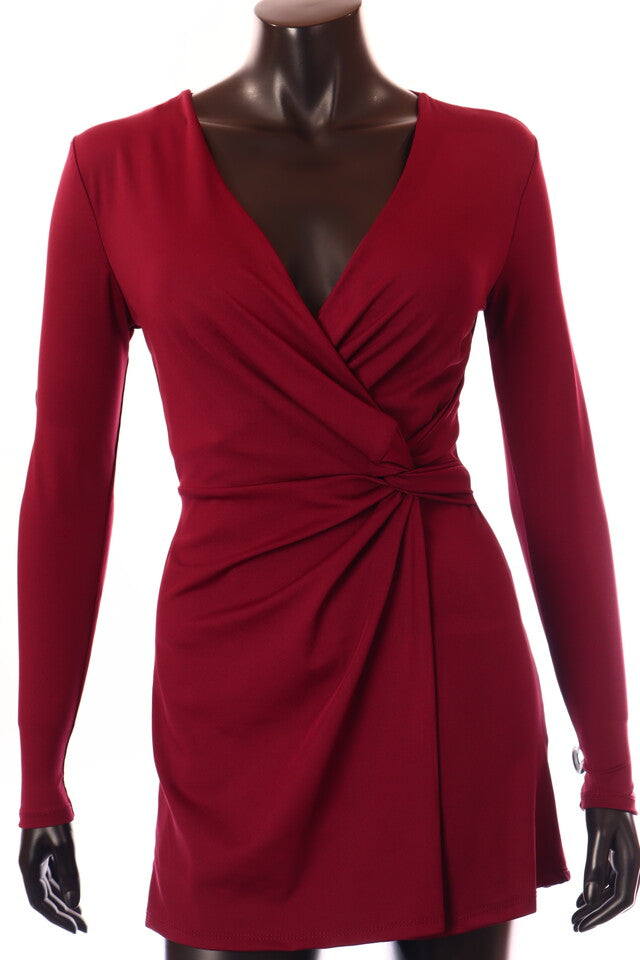 olasz női overál hosszú ujjú rövid V nyakú