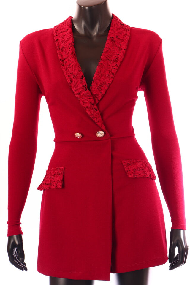 olasz női overál hosszú ujjú rövid V nyakú