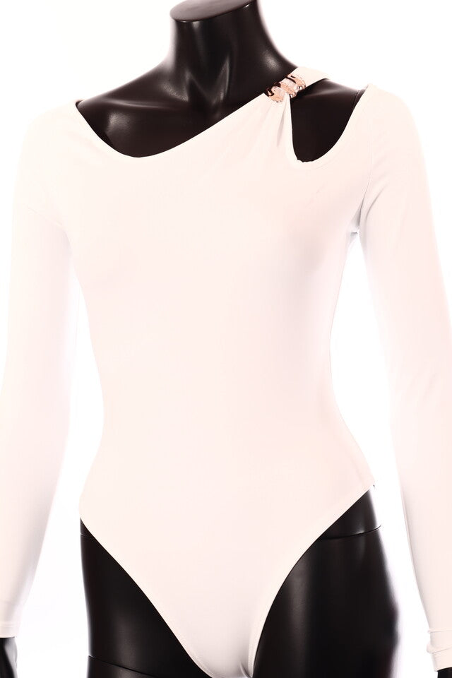 olasz női body hosszú ujjú alakhangsúlyozó kerek nyakú