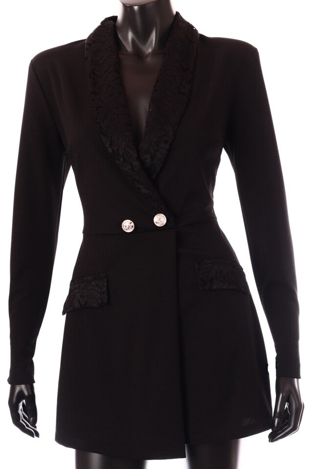 olasz női overál hosszú ujjú rövid V nyakú