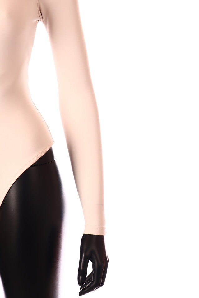 olasz női vékony body hosszú ujjú alakhangsúlyozó U nyakú