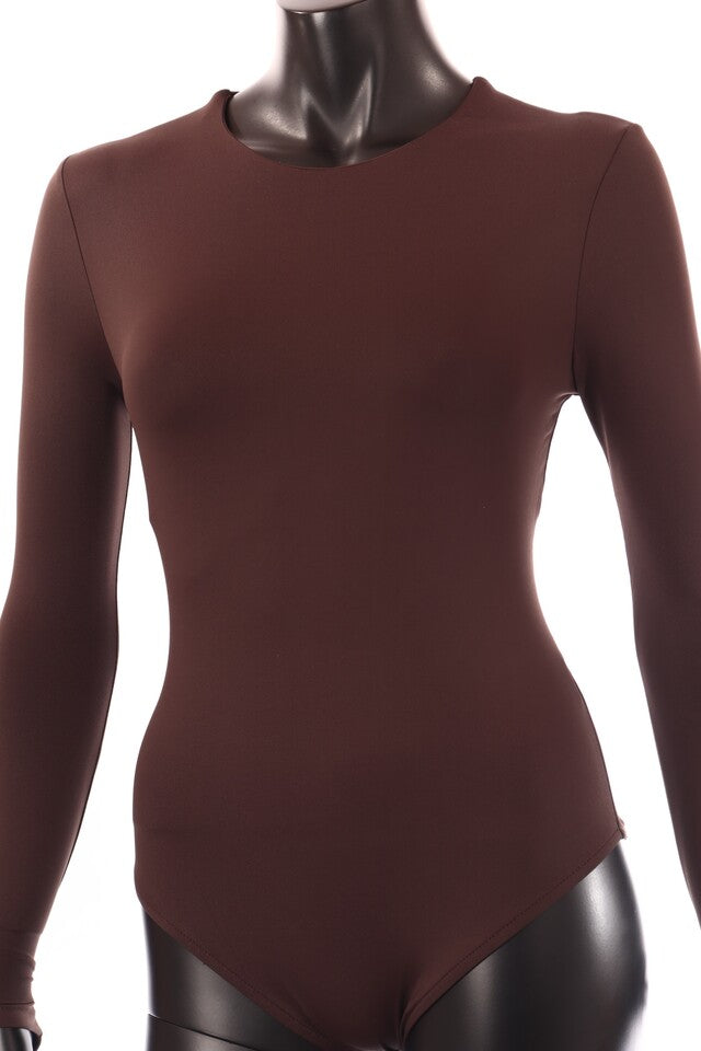 olasz női vékony body hosszú ujjú alakhangsúlyozó kerek nyakú