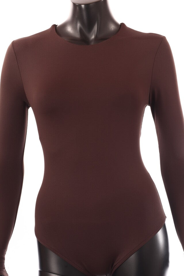 olasz női vékony body hosszú ujjú alakhangsúlyozó kerek nyakú