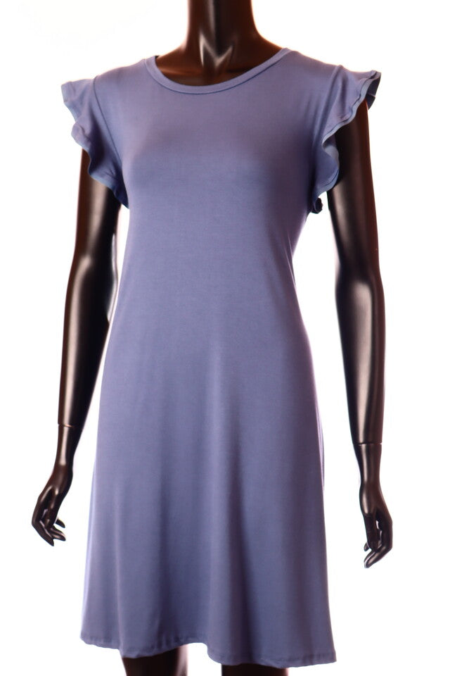 olasz női ruha ujjatlan A vonalú kerek nyakú térd