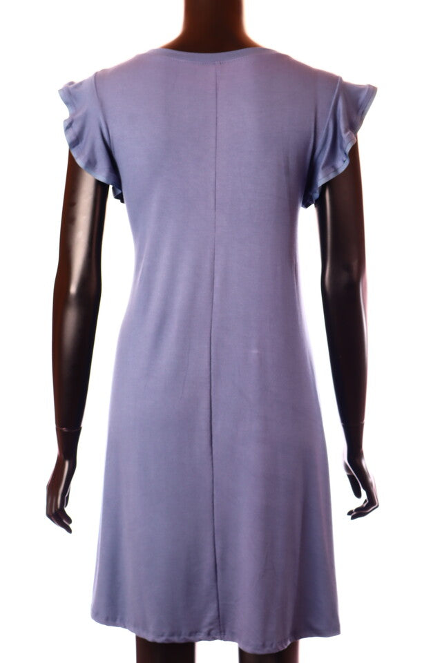 olasz női ruha ujjatlan A vonalú kerek nyakú térd