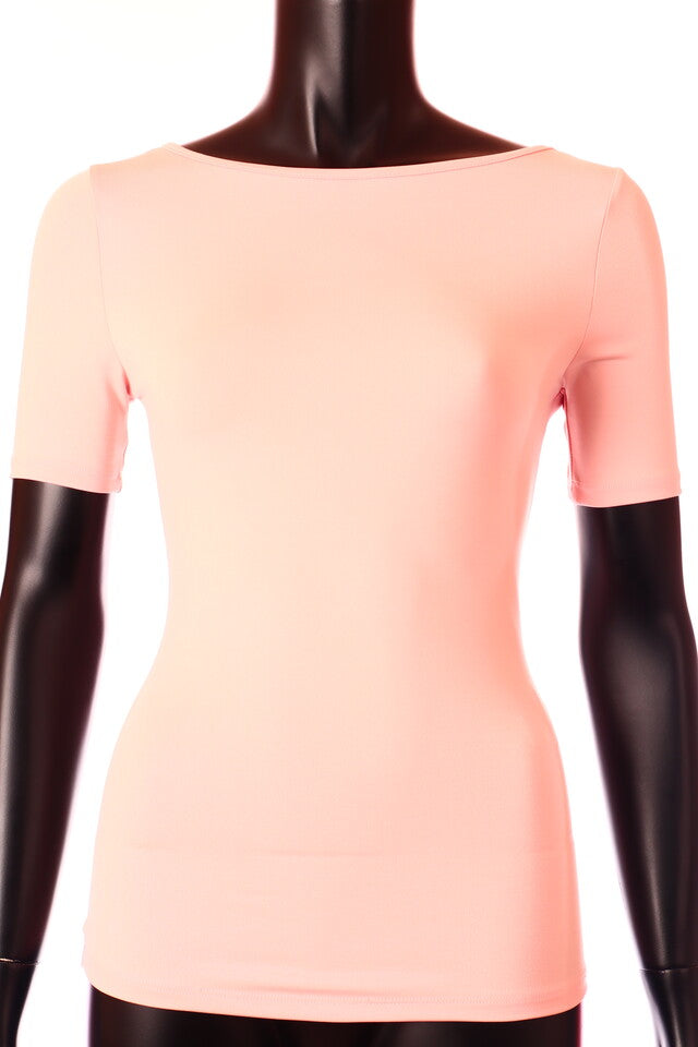 Kikiriki női póló rövid ujjú alakhangsúlyozó csónak nyakú