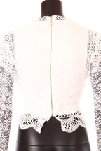 csipke blúz virág mintás hátulról