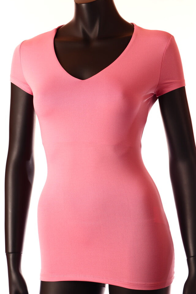 mályva Kikiriki női póló V nyakú