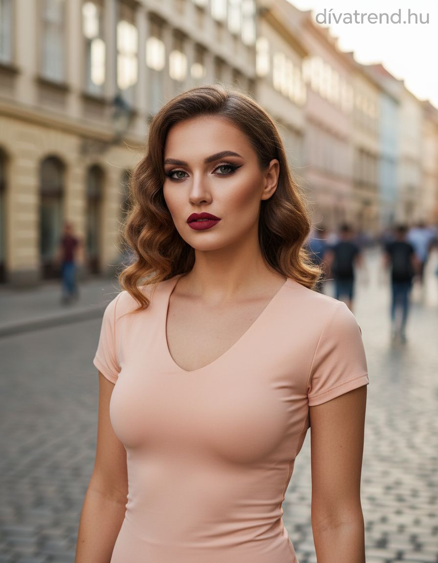 púder Kikiriki női póló V nyakú