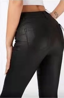 Sixte női bőr hatású nadrág hosszú alakhangsúlyozó skinny