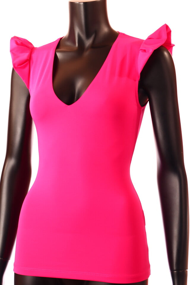 fukszia sötét Kikiriki ujjatlan női póló