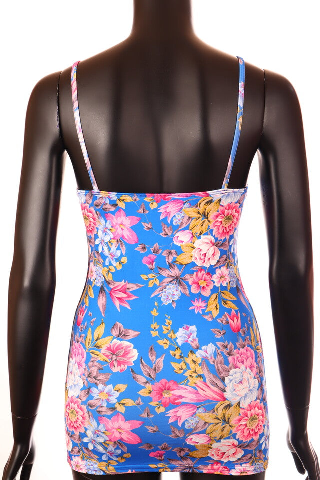 Kikiriki V nyakú alakhangsúlyozó virág mintás női felső