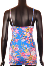 Kikiriki V nyakú alakhangsúlyozó virág mintás női felső