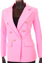 olasz ProntoModa hosszú ujjú V nyakú női rövidblézer