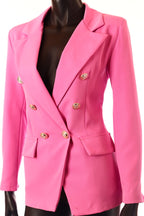 olasz ProntoModa hosszú ujjú V nyakú női rövidblézer