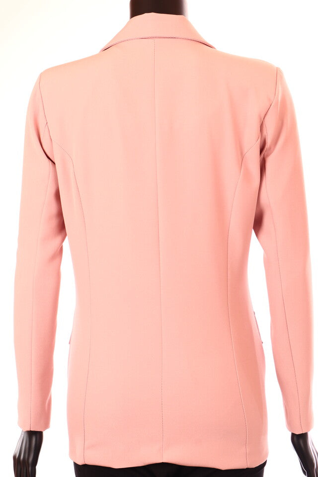 női blézer, dupla gombsoros hátulról