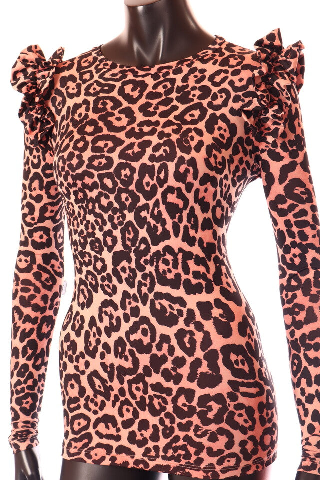 barna fekete Kikiriki női leopárd mintás felső