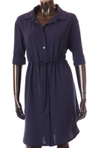 olasz ProntoModa V nyakú vékony viszkóz női térd ruha - megkötős