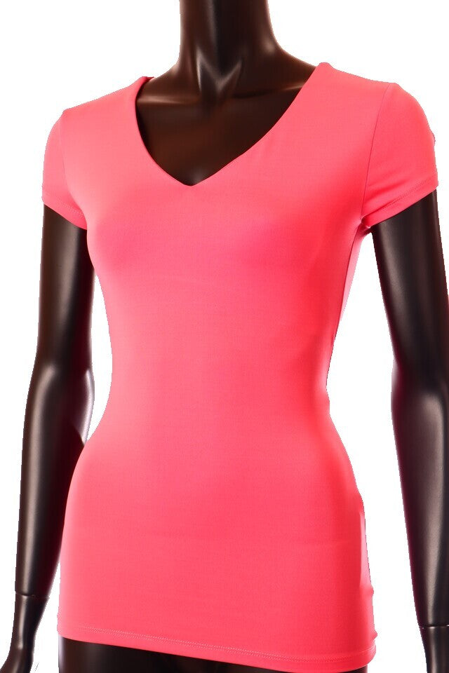 korall Kikiriki női póló V nyakú