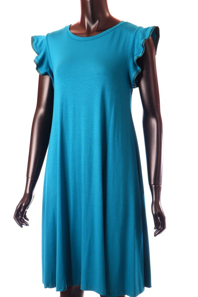 olasz női ruha ujjatlan A vonalú kerek nyakú térd