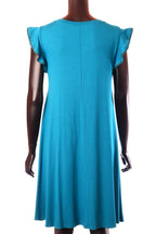 olasz női ruha ujjatlan A vonalú kerek nyakú térd