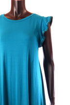 olasz női ruha ujjatlan A vonalú kerek nyakú térd