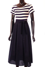 olasz ProntoModa kerek nyakú A vonalú viszkóz női maxi ruha - alkalmi