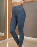 kék sötét farmer hatású leggings