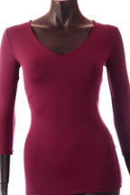Kikiriki női felső háromnegyedes ujjú alakhangsúlyozó V nyakú