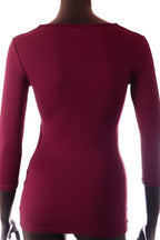 Kikiriki női felső háromnegyedes ujjú alakhangsúlyozó V nyakú