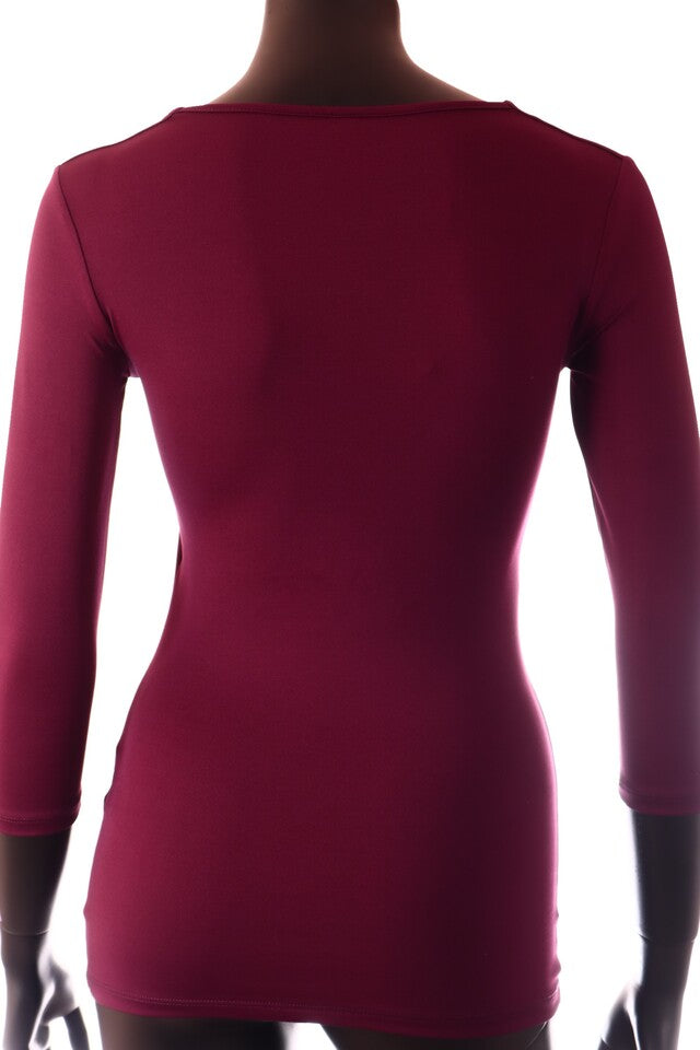 Kikiriki női felső háromnegyedes ujjú alakhangsúlyozó V nyakú