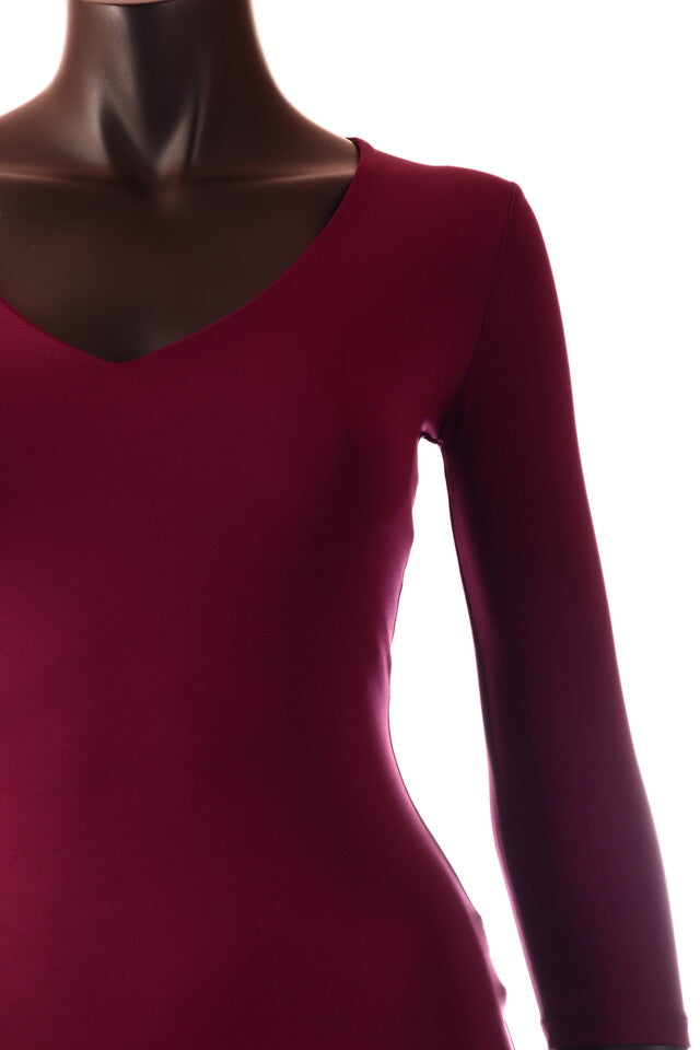 Kikiriki női felső háromnegyedes ujjú alakhangsúlyozó V nyakú