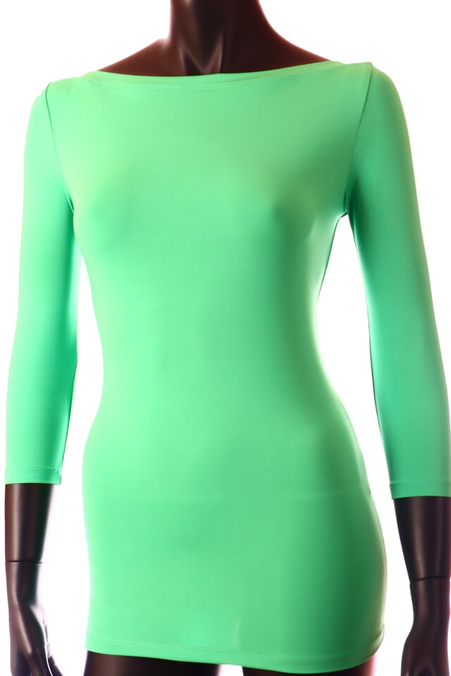 zöld Kikiriki női felső 3/4 ujjú csónak nyakú