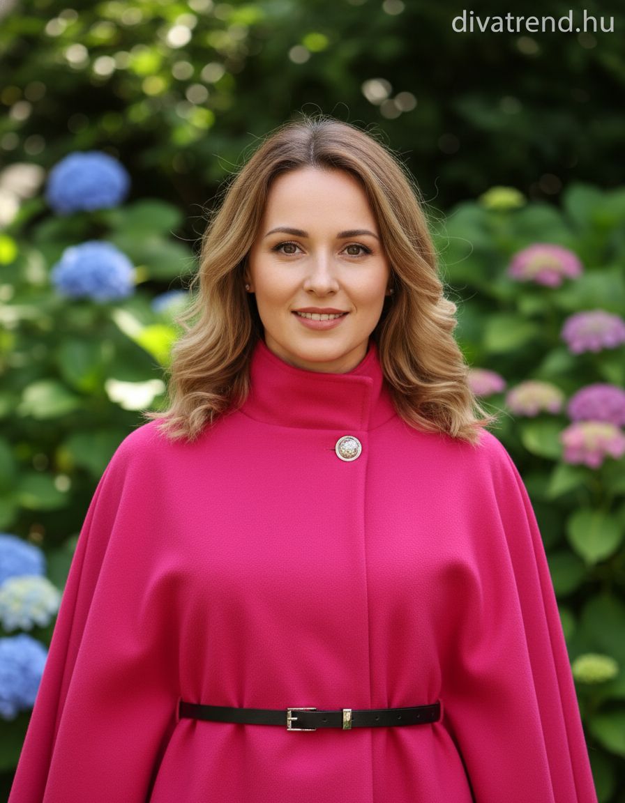 olasz női poncsó háromnegyedes ujjú magas nyakú