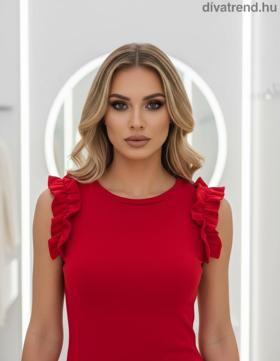 piros Kikiriki női ujjatlan póló