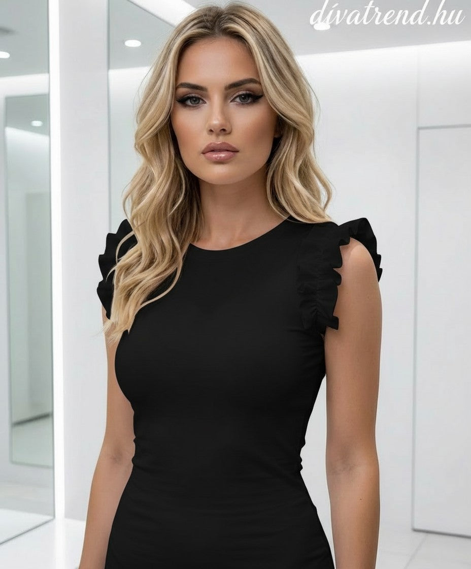 fekete Kikiriki női ujjatlan póló